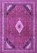 Machine Washable Medallion Purple Traditional Area Rugs, wshtr4154pur