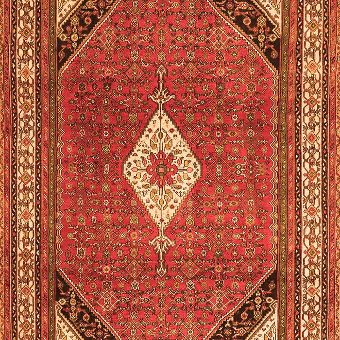 Medallion Orange Traditional Rug, tr4154org
