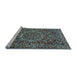 Sideview of Machine Washable Persian Light Blue Traditional Rug, wshtr4155lblu