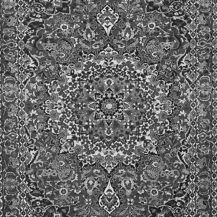 Serging Thickness of Machine Washable Persian Gray Traditional Rug, wshtr4155gry