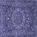 Square Persian Blue Traditional Rug, tr4155blu