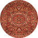 Square Persian Orange Traditional Rug, tr4155org