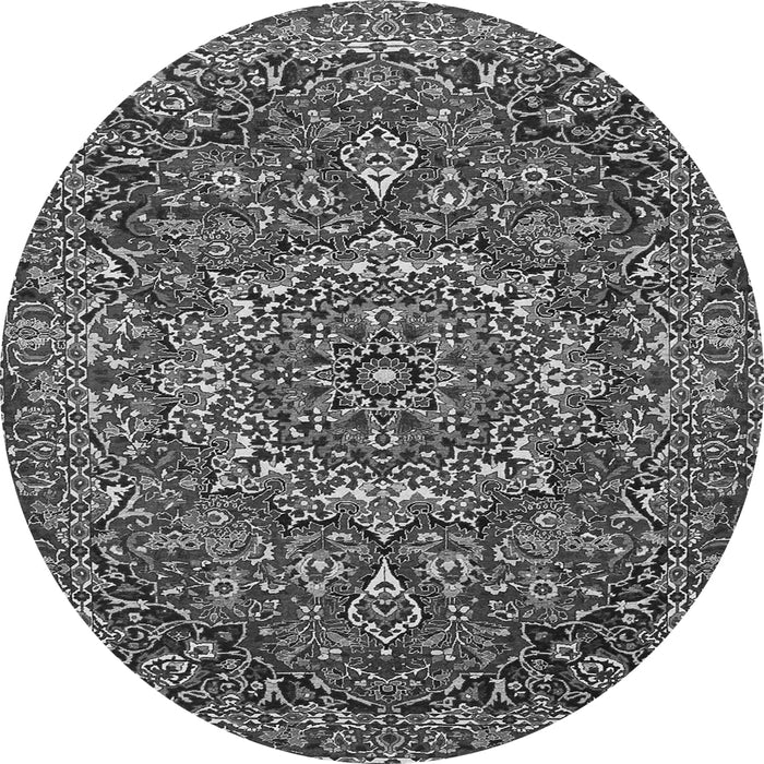 Square Persian Gray Traditional Rug, tr4155gry