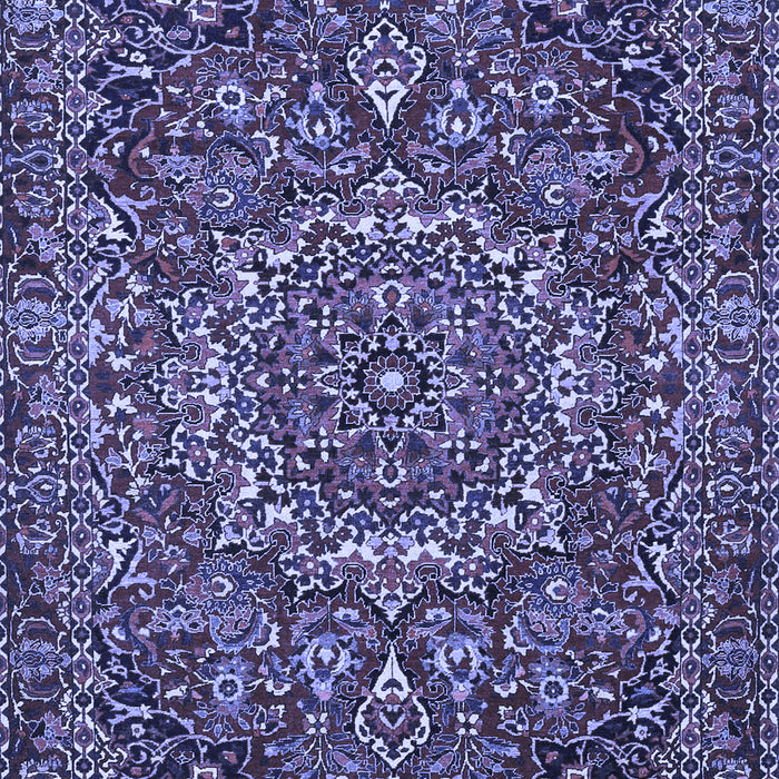Machine Washable Persian Blue Traditional Rug, wshtr4155blu