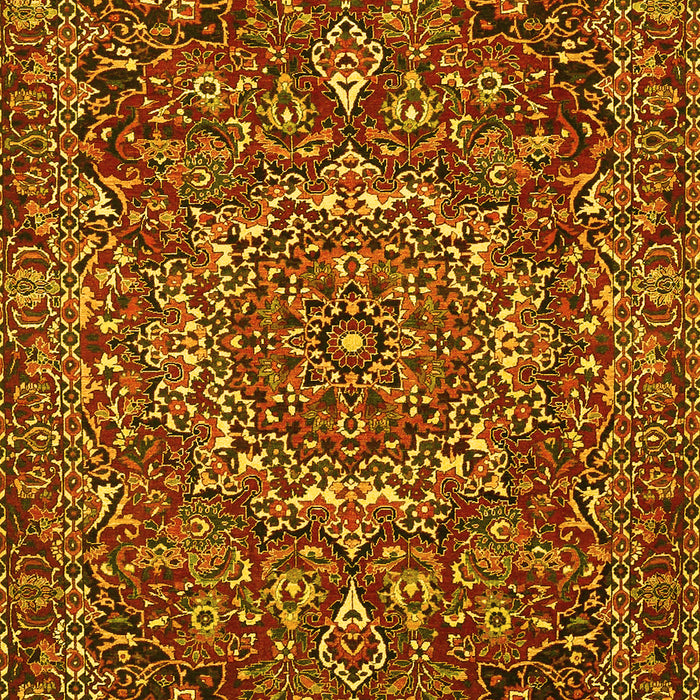 Machine Washable Persian Yellow Traditional Rug, wshtr4155yw