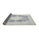 Sideview of Traditional Dark Gray Medallion Rug, tr4156