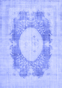 Medallion Blue Traditional Rug, tr4156blu