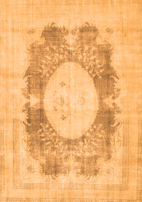 Medallion Orange Traditional Rug, tr4156org