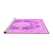 Sideview of Machine Washable Medallion Pink Traditional Rug, wshtr4156pnk