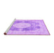 Sideview of Machine Washable Medallion Purple Traditional Area Rugs, wshtr4156pur