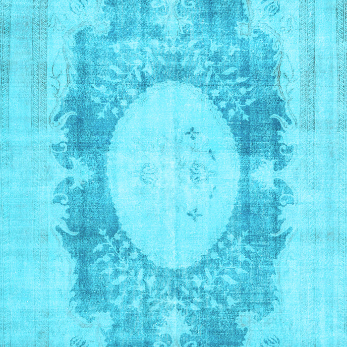 Medallion Light Blue Traditional Rug, tr4156lblu
