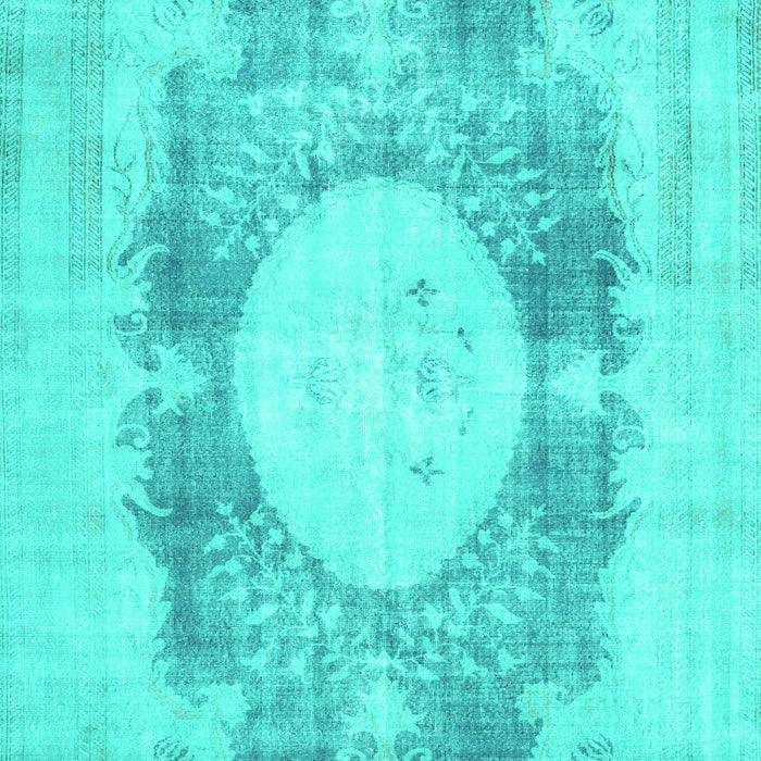 Medallion Turquoise Traditional Rug, tr4156turq