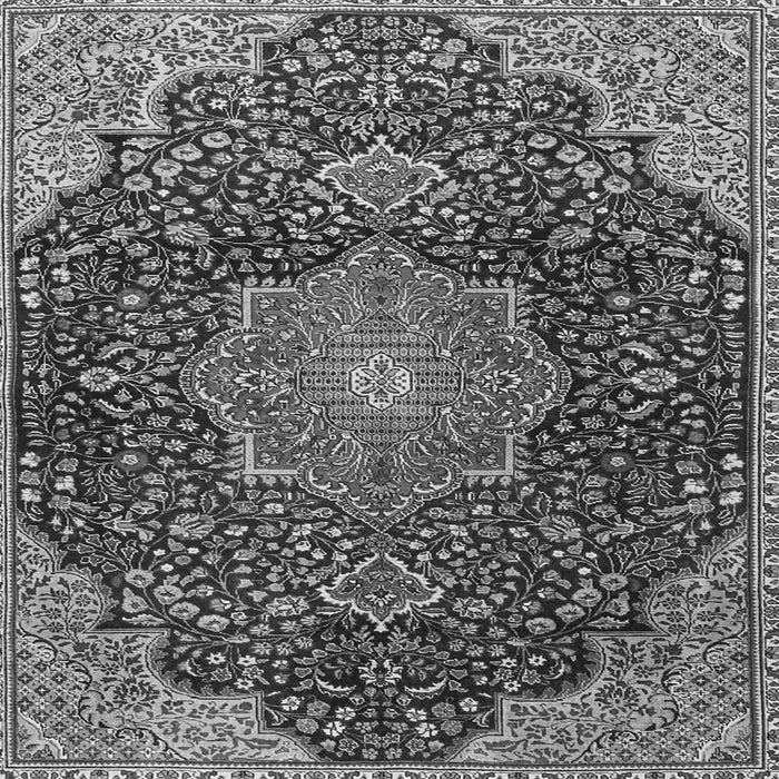 Serging Thickness of Medallion Gray Traditional Rug, tr4157gry