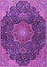 Machine Washable Medallion Purple Traditional Area Rugs, wshtr4157pur