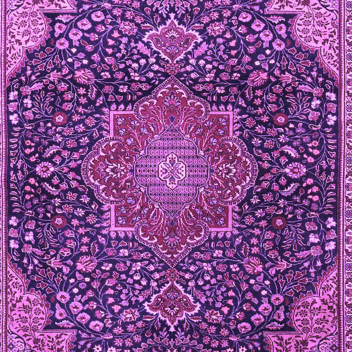 Machine Washable Medallion Purple Traditional Area Rugs, wshtr4157pur