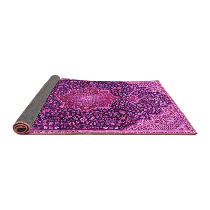 Sideview of Medallion Pink Traditional Rug, tr4157pnk