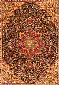 Medallion Orange Traditional Rug, tr4157org