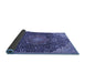 Sideview of Medallion Blue Traditional Rug, tr4157blu