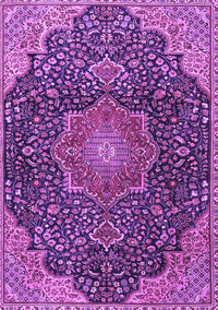 Medallion Purple Traditional Rug, tr4157pur