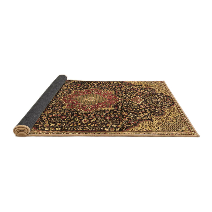 Sideview of Medallion Brown Traditional Rug, tr4157brn
