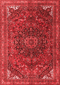 Medallion Red Traditional Rug, tr4158red