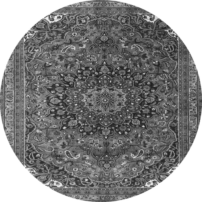 Square Medallion Gray Traditional Rug, tr4158gry