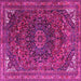 Square Medallion Pink Traditional Rug, tr4158pnk