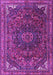 Machine Washable Medallion Purple Traditional Area Rugs, wshtr4158pur