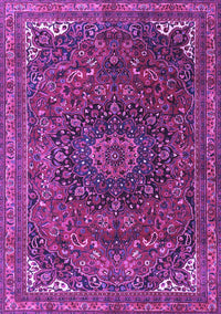 Medallion Purple Traditional Rug, tr4158pur