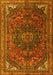 Medallion Yellow Traditional Rug, tr4158yw