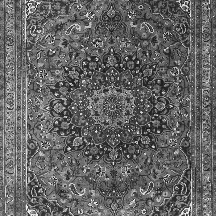 Serging Thickness of Machine Washable Medallion Gray Traditional Rug, wshtr4158gry