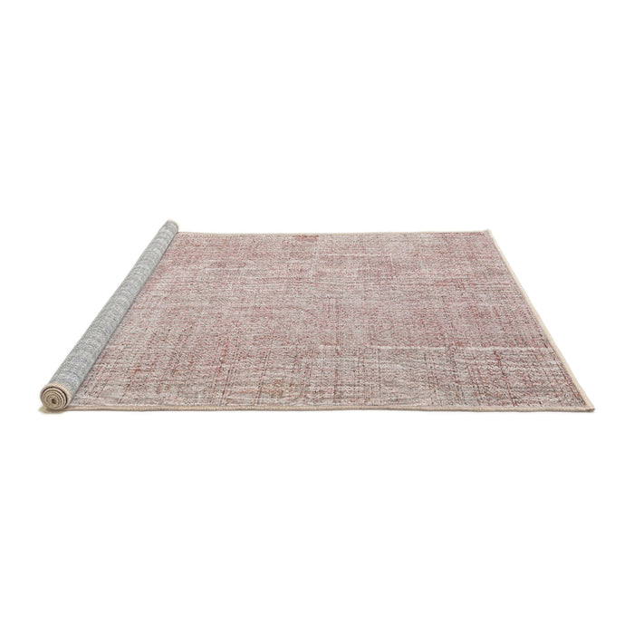 Sideview of Machine Washable Traditional Dusty Pink Rug, wshtr4159