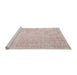 Sideview of Machine Washable Traditional Dusty Pink Rug, wshtr4159