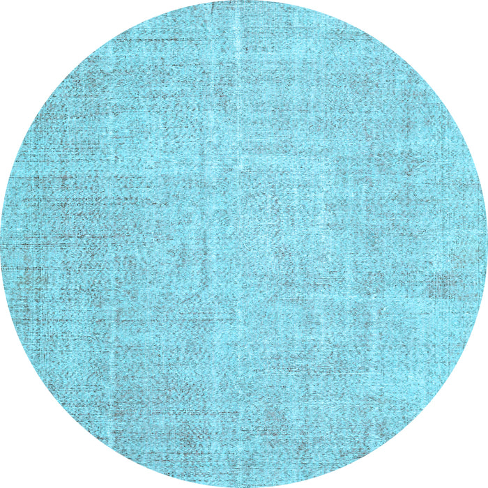 Round Machine Washable Persian Light Blue Traditional Rug, wshtr4159lblu