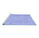 Sideview of Machine Washable Persian Blue Traditional Rug, wshtr4159blu