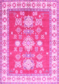 Geometric Pink Traditional Rug, tr415pnk