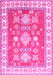 Geometric Pink Traditional Rug, tr415pnk