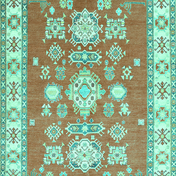 Machine Washable Geometric Turquoise Traditional Area Rugs, wshtr415turq