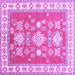 Square Geometric Purple Traditional Rug, tr415pur