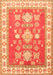 Geometric Orange Traditional Rug, tr415org