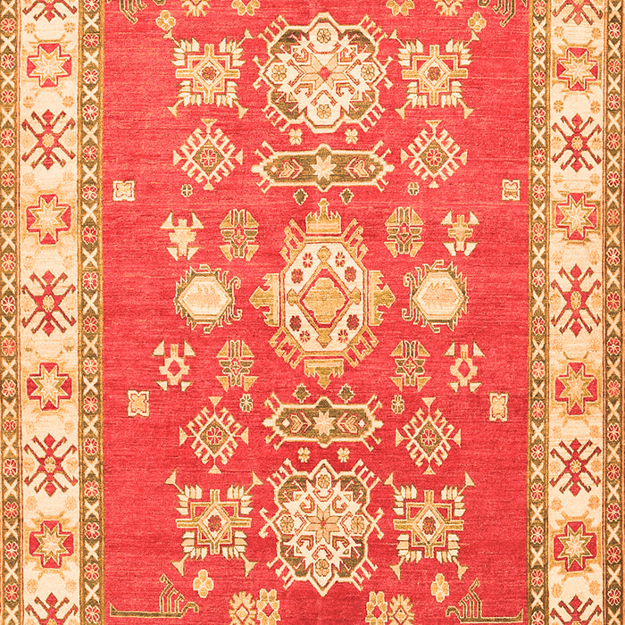 Geometric Orange Traditional Rug, tr415org