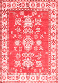 Geometric Red Traditional Rug, tr415red