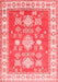 Geometric Red Traditional Area Rugs