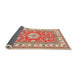 Sideview of Traditional Brown Geometric Rug, tr416