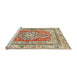 Sideview of Machine Washable Traditional Sienna Brown Rug, wshtr4160