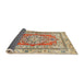 Sideview of Traditional Sienna Brown Persian Rug, tr4160