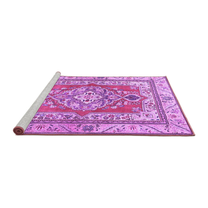 Sideview of Machine Washable Persian Purple Traditional Area Rugs, wshtr4160pur