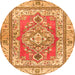 Square Persian Orange Traditional Rug, tr4160org