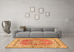 Machine Washable Persian Orange Traditional Area Rugs in a Living Room, wshtr4160org