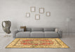 Machine Washable Persian Brown Traditional Rug in a Living Room,, wshtr4160brn